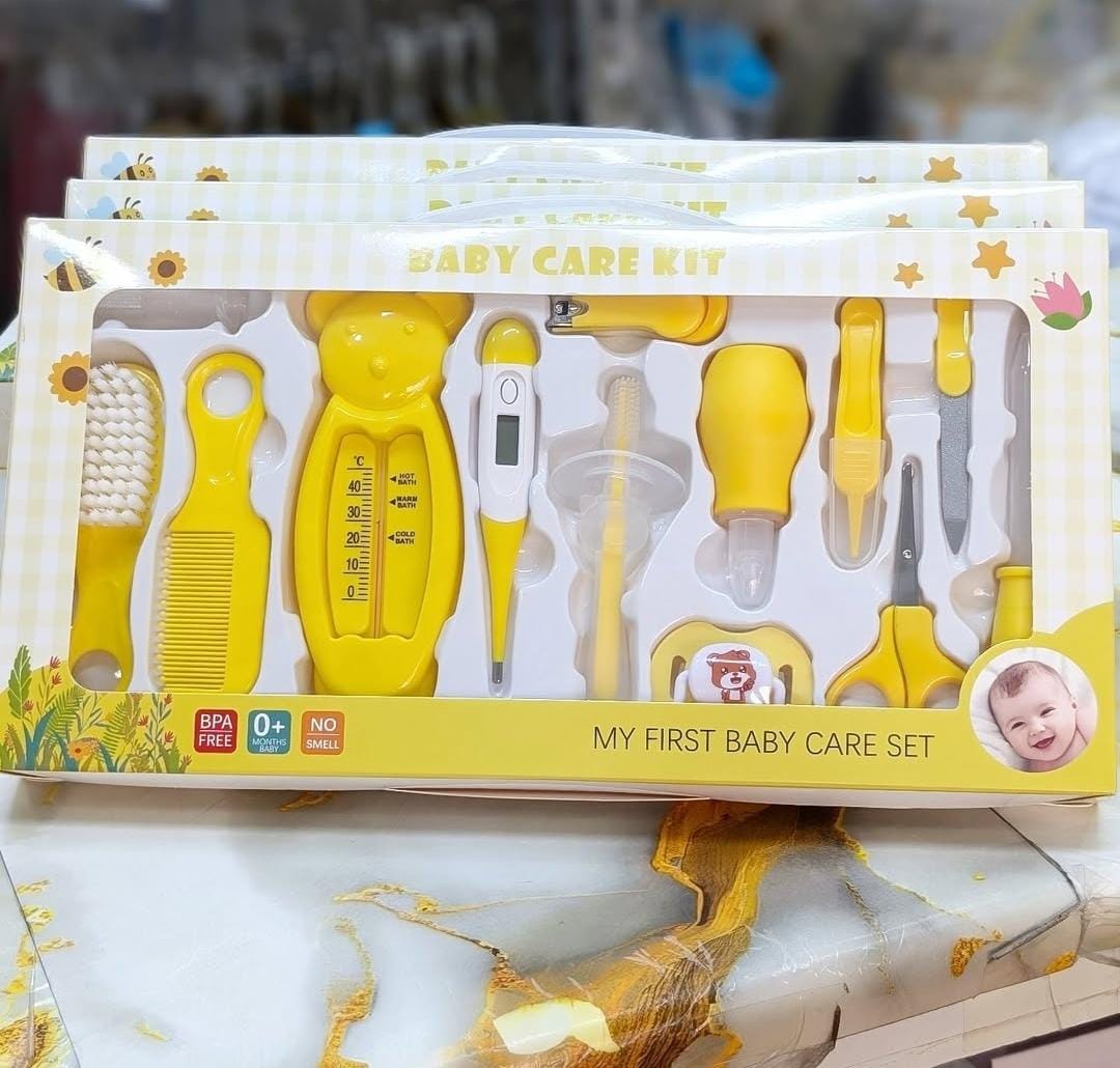 طقم بادكير ١٣ قطعه من baby care kit - yellow image