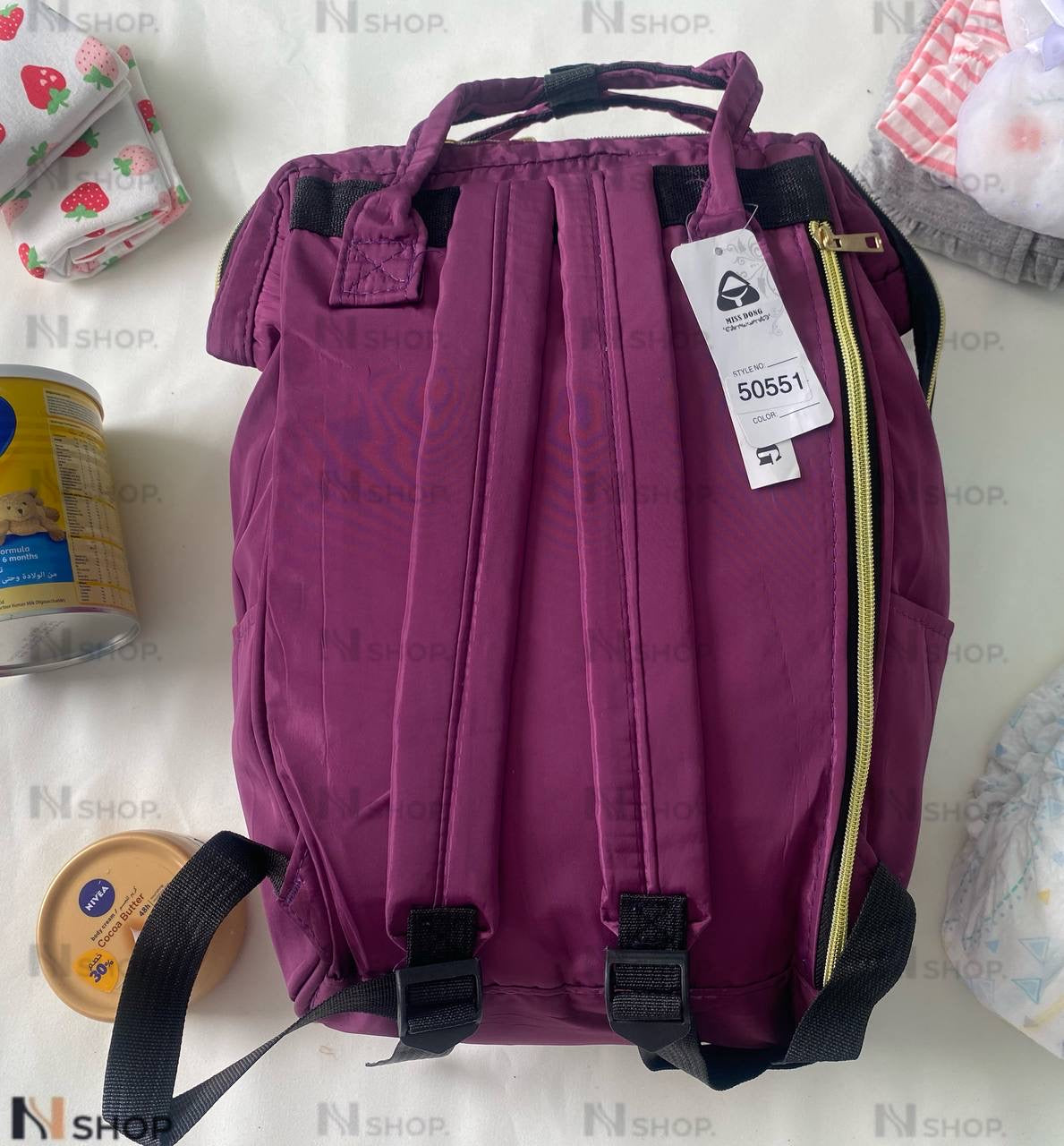 Mommy Baby Diaper bag Fashion multifunction Living high Purple image 4