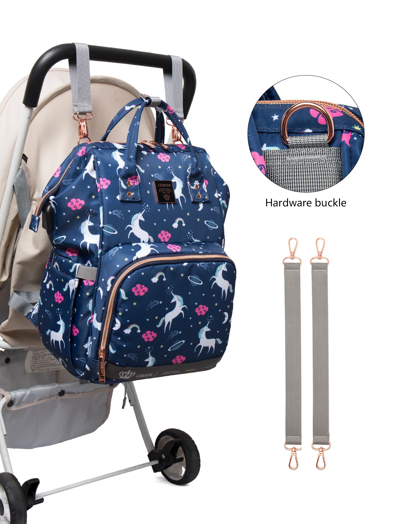 6th Lequeen Gold Edition Soft Waterproof Original mommy bag - ضمان عامل كامل image 2