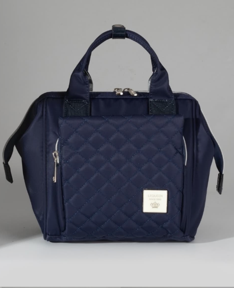 Lequeen Mini Diamond 7TH Edition Soft Waterproof Original mommy bag - Mini K Cover Blue ليكوين كروس ميني باج أعلى فئة image 0