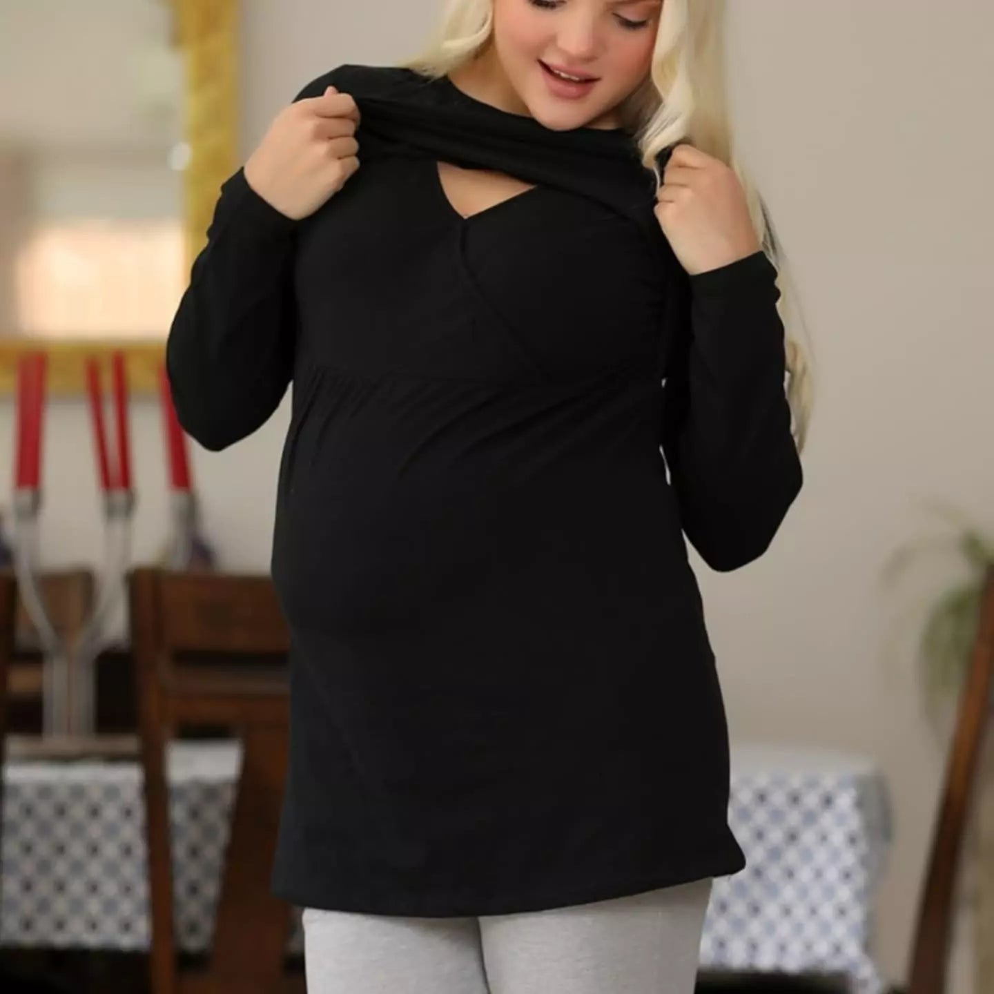 بيزك حمل ورضاعة ابيض واسود قطن ١٠٠٪ براند كراميل - black, XL image