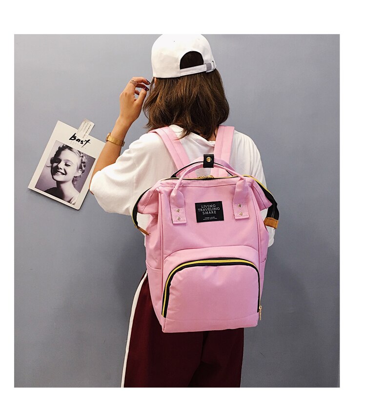 Mommy Baby Diaper bag Fashion multifunction Living Pink image 2