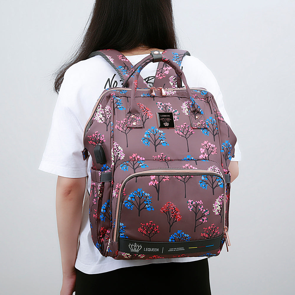 6th Lequeen Gold Edition Soft Waterproof Original mommy bag - ضمان عامل كامل بخاصية تسخين الببرونة image 1