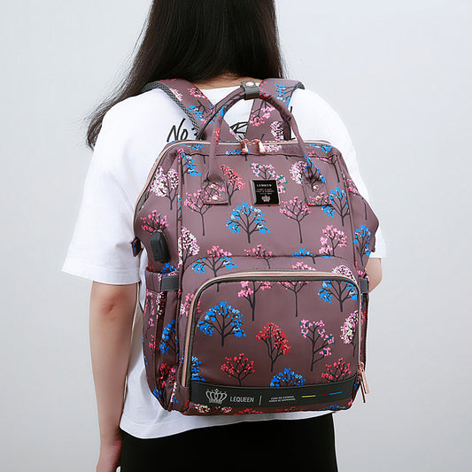 6th Lequeen Gold Edition Soft Waterproof Original mommy bag - ضمان عامل كامل بخاصية تسخين الببرونة image 1
