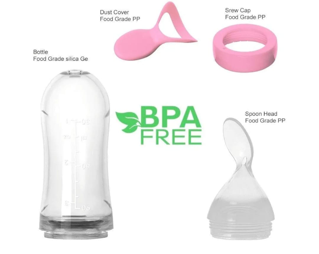 ببرونة بمعلقة للأطفال Baby food feeding bottle image 2