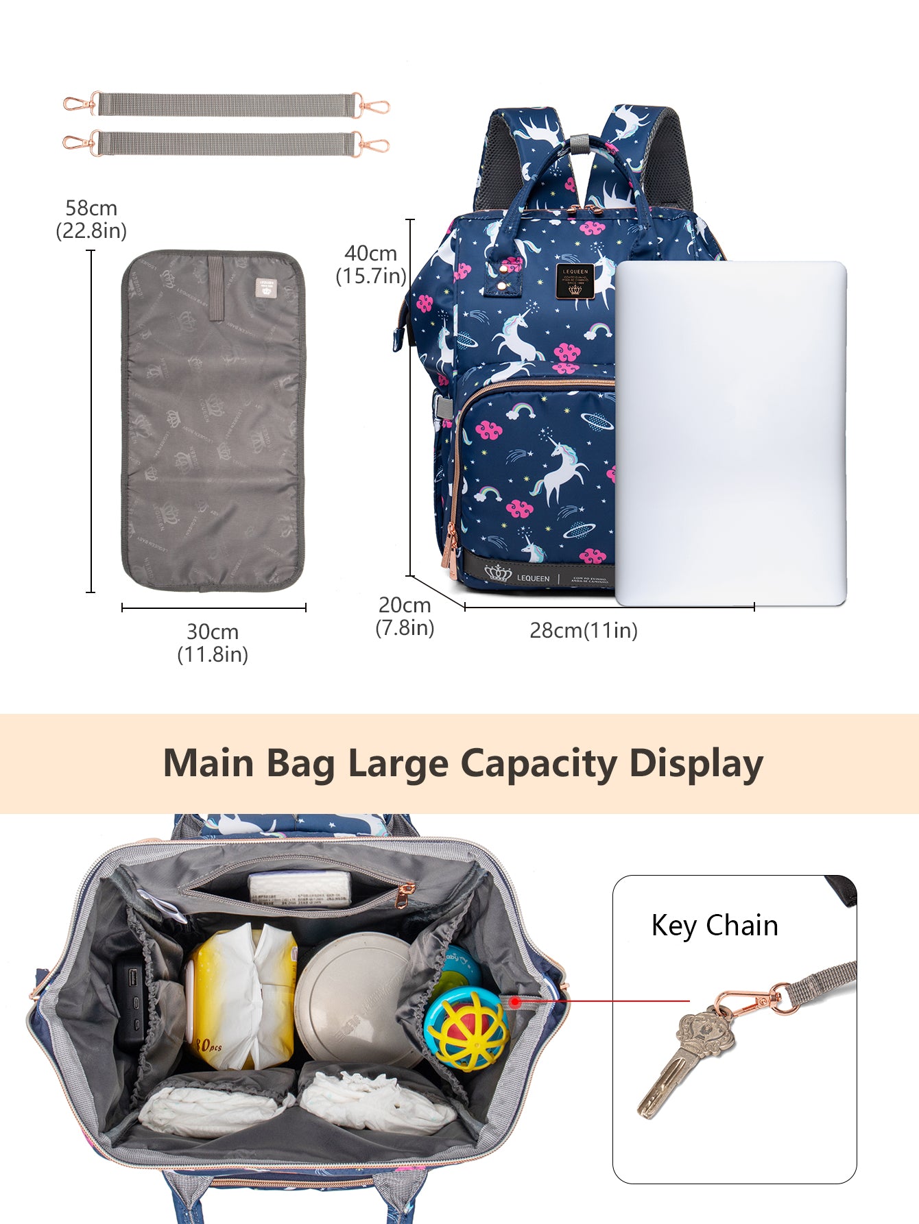 6th Lequeen Gold Edition Soft Waterproof Original mommy bag - ضمان عامل كامل image 6