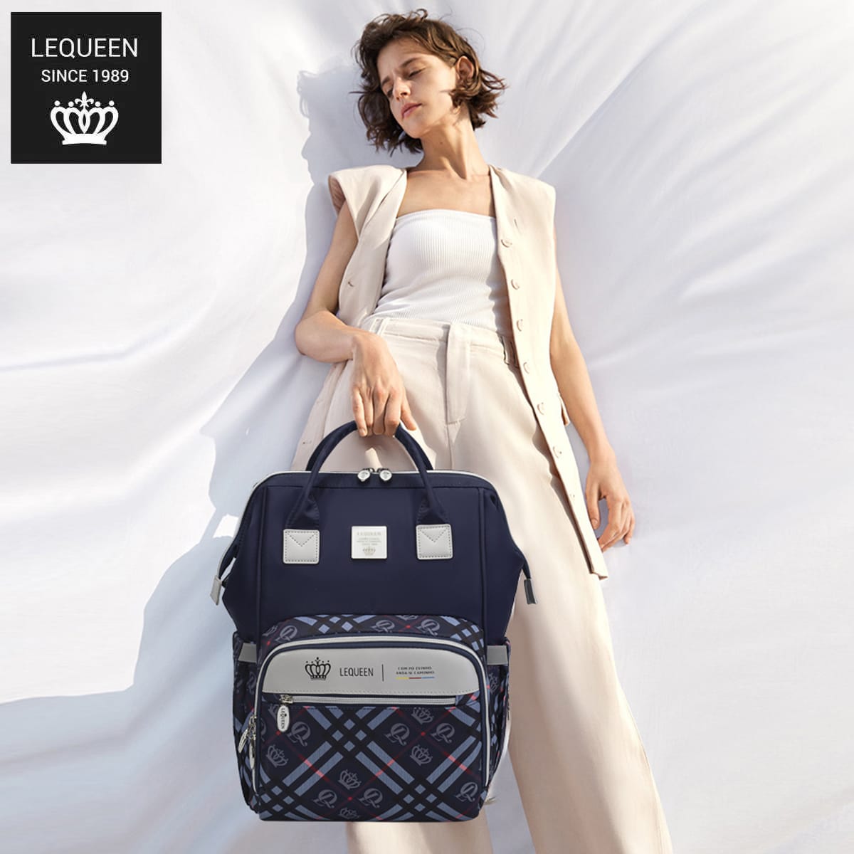 Lequeen Diamond 8TH Special Edition Soft Waterproof Original Mommy Bag الجيل الثامن الدايموند image 12