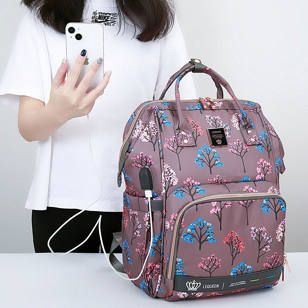 6th Lequeen Gold Edition Soft Waterproof Original mommy bag - ضمان عامل كامل بخاصية تسخين الببرونة image 2