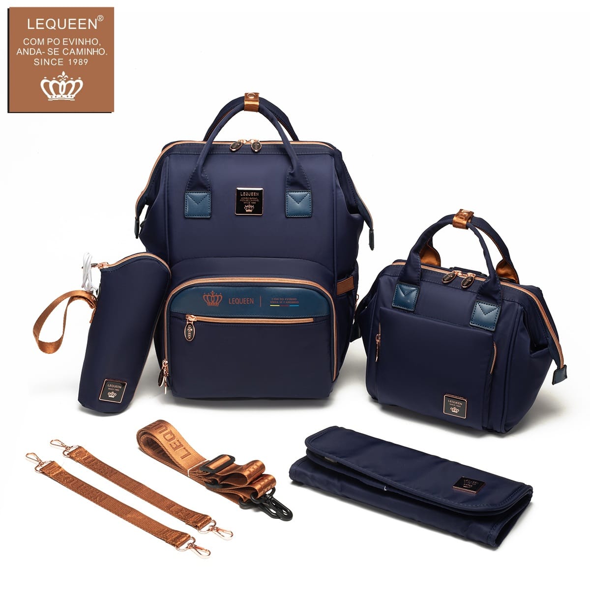 مجموعة لي كوين الجيل الثامن الفاخرة الجديدة: أزرق وذهبي (New Blue Gold Set)