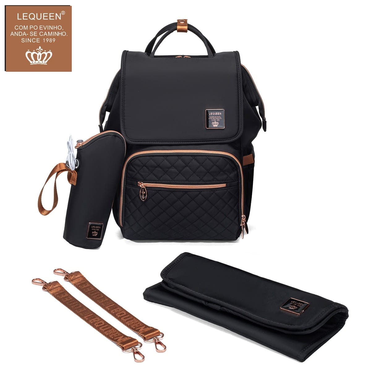 شنطة ليكوين الجيل الثامن: الإصدار الجديد بغطاء أسود وذهبي - الأناقة والعملية في حقيبة واحدة!