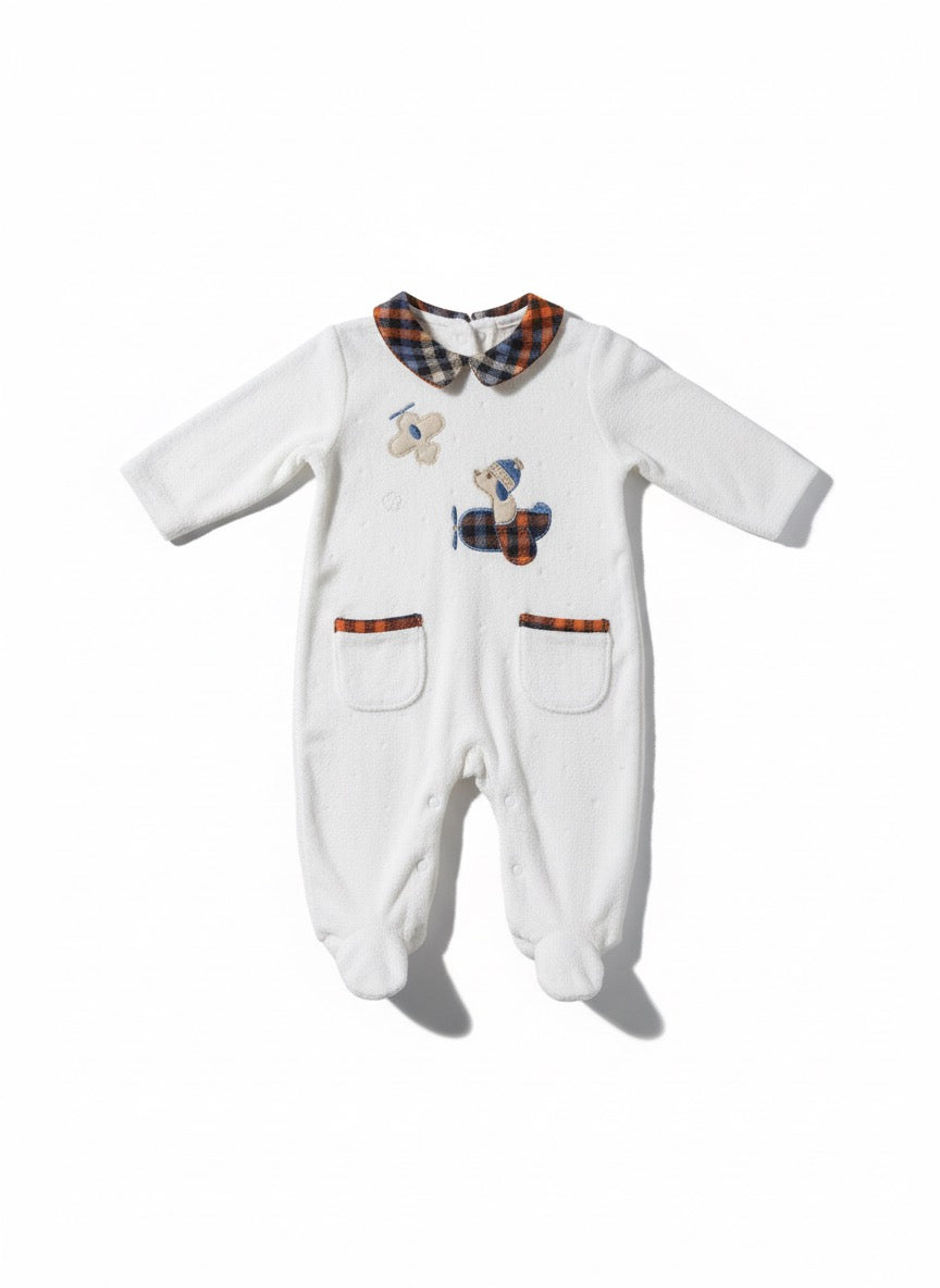 Soft Knit Baby Romper | Long-Sleeve Jumpsuit