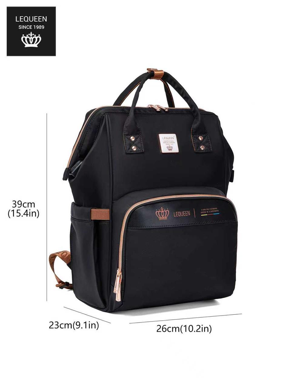 Lequeen 8th Generation Gold Classic Black - حقيبه ليكوين الجيل التامن جولد كلاسيك اسود