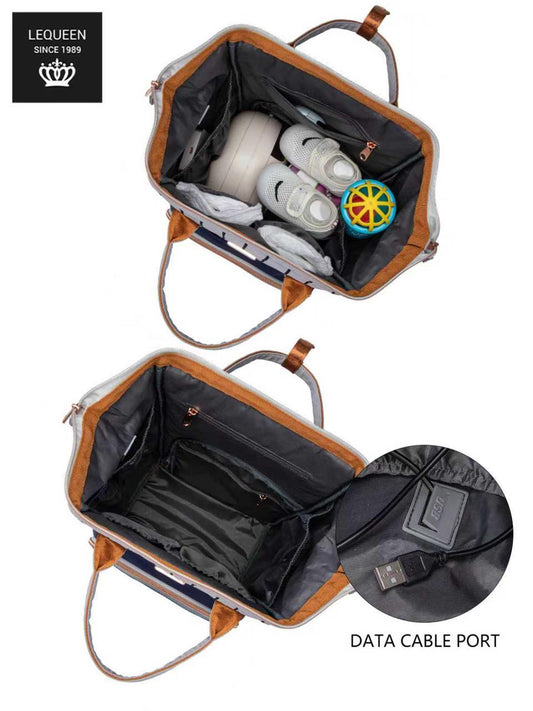 Lequeen 8th Generation Gold Classic Blue - حقيبه ليكوين الجيل التامن جولد كلاسيك ازرق