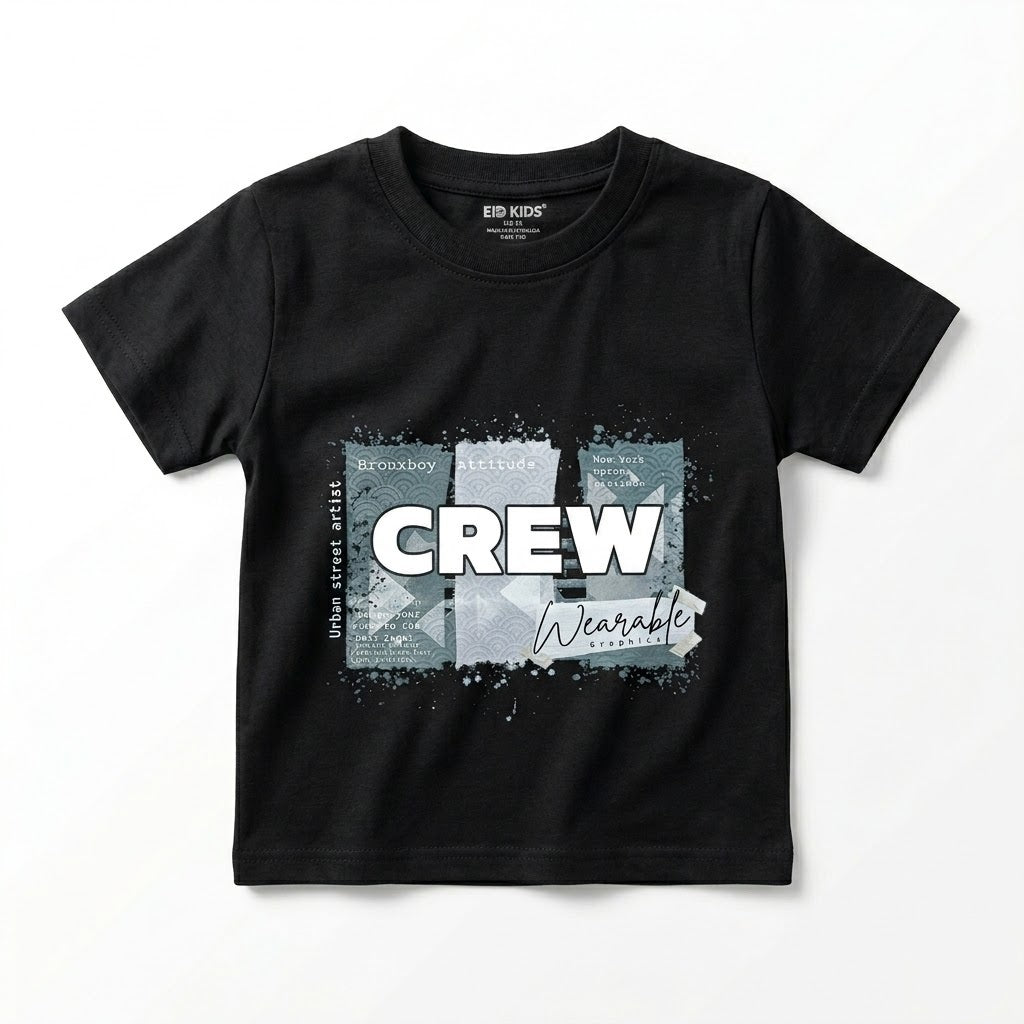 تيشرت اولادي crew اسود