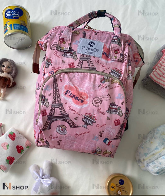 Mommy Baby Diaper bag Fashion multifunction Living Paris Pink image 0