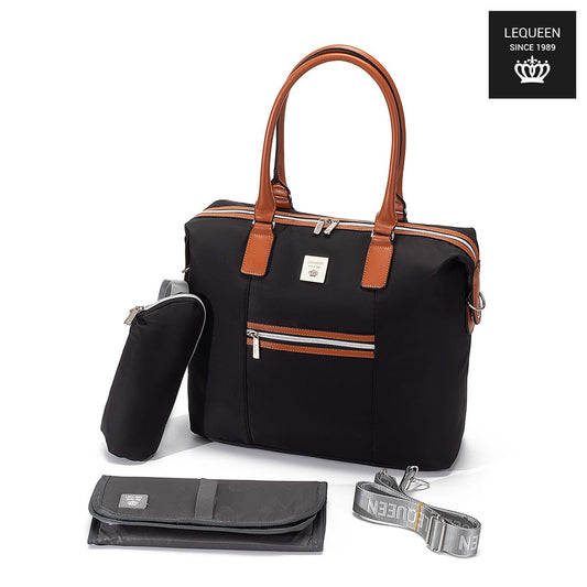 Lequeen Diamond 7TH Edition Waterproof Original mommy bag – الجيل السابع الدايموند شولدر اسود من ليكوين image 0