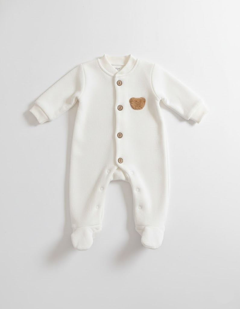 نومية أطفال قطنية عضوية فائقة النعومة بتصميم الدب