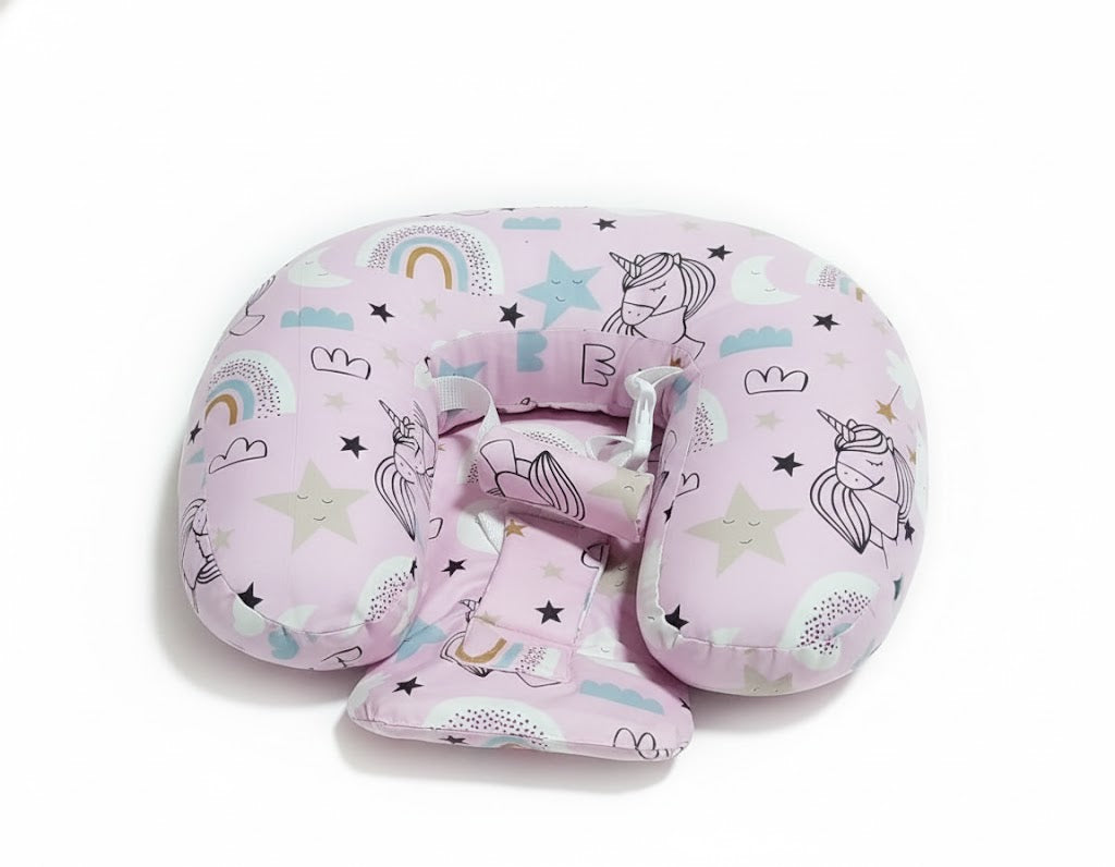 وسادة الرضاعة للأطفال بتصميم يونيكورن ساحر مع قفل – ناعمة وداعمة لراحة لا مثيل لها