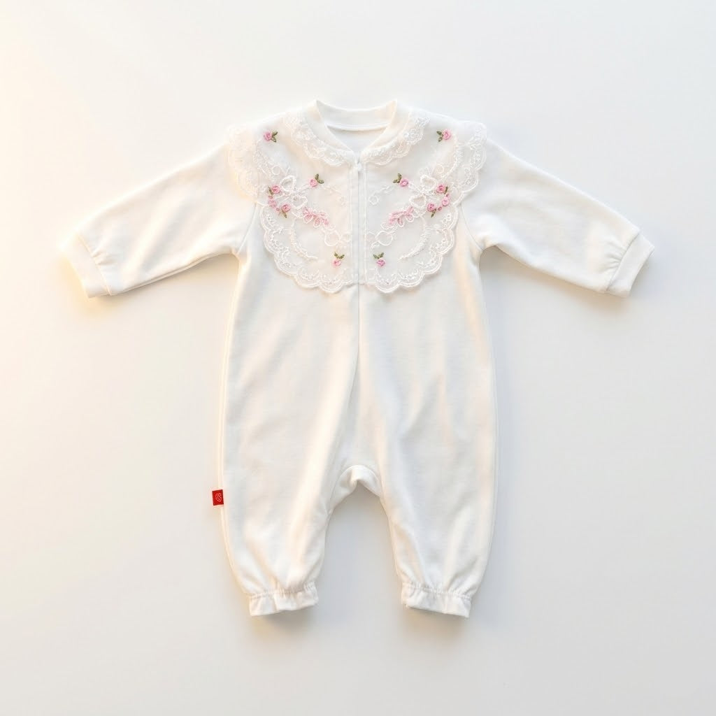 سالوبيت ابيض ساده ورده