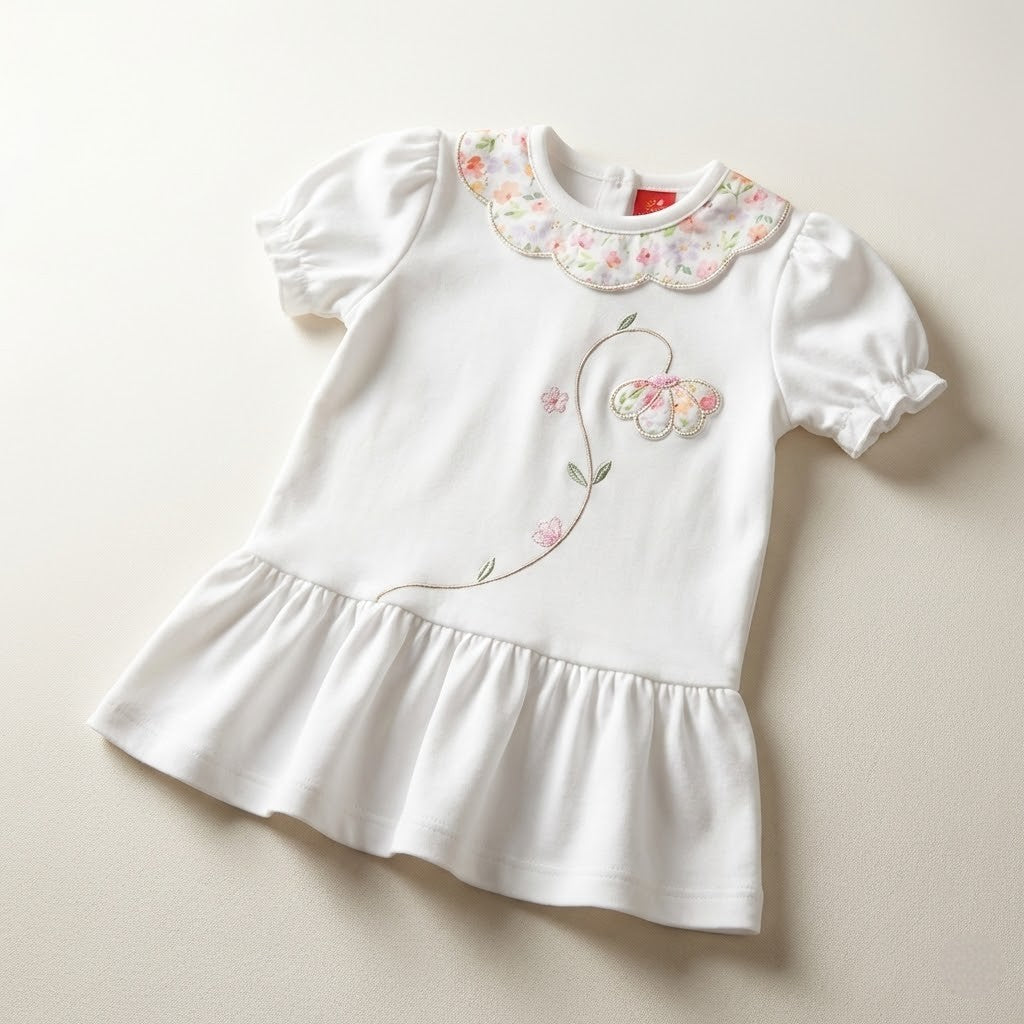 فستان ورده ابيض