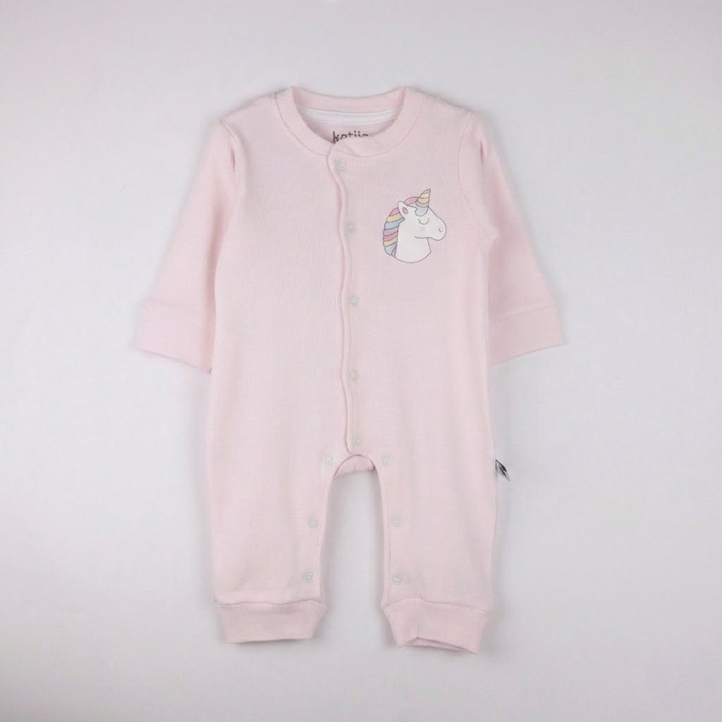 سالوبيت أطفال بناتي قطني وردي برسمة يونيكورن