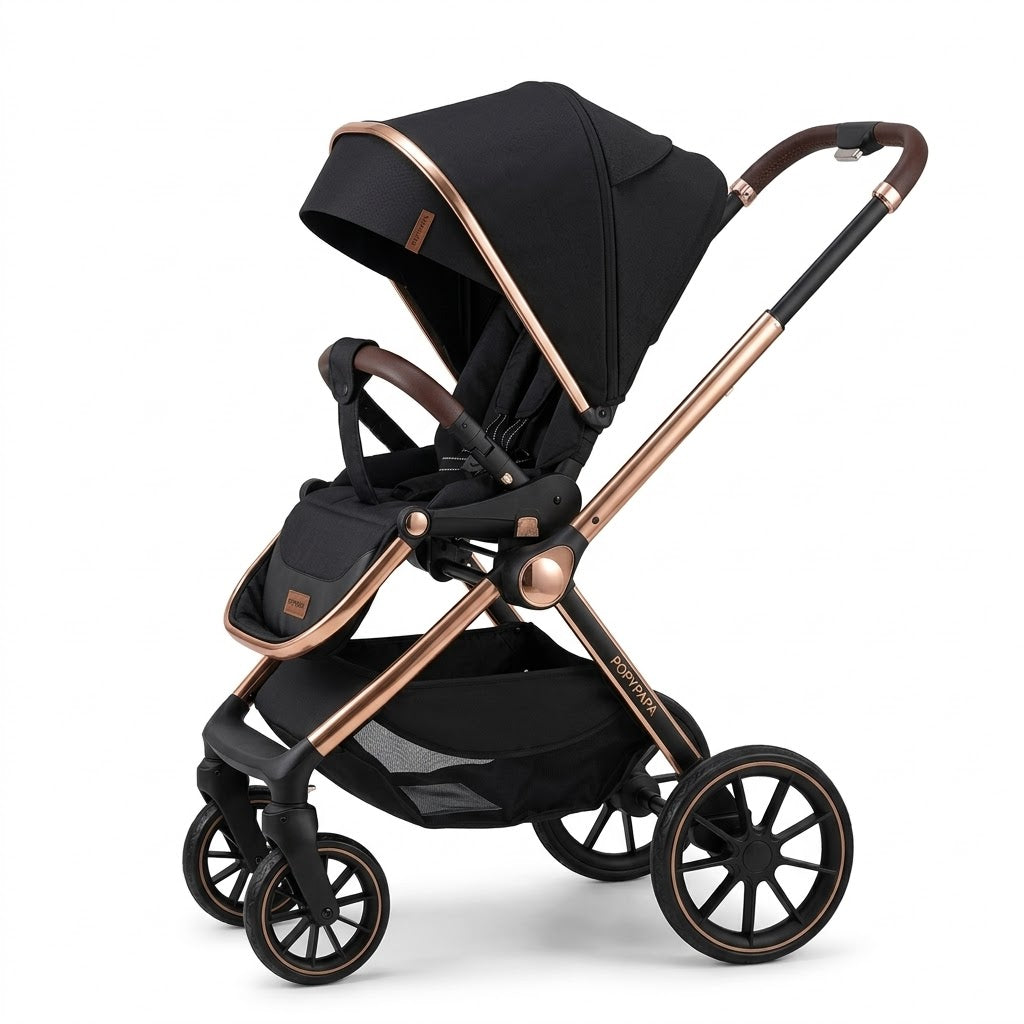 عربة أطفال فاخرة من POPYPAPA: تصميم أنيق، راحة استثنائية، وسهولة في التنقل