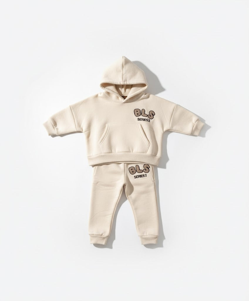 BLS Series 2 Baby Hoodie & Jogger Pajama Set - Classic Cream