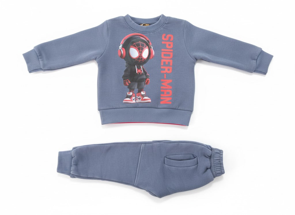Toddler Spider-Man Sweatshirt & Joggers Pajama Set | Blue Outfit