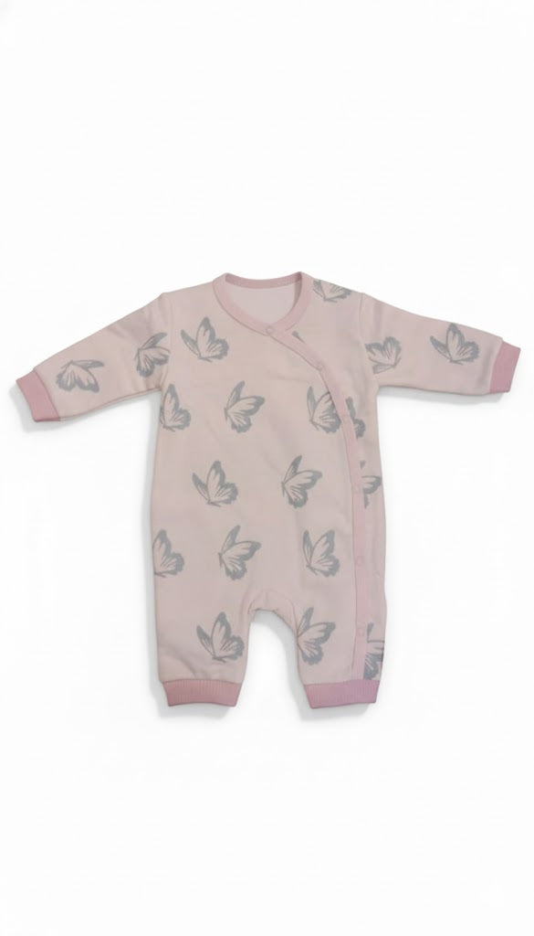 Butterfly Swirls Baby Kimono Romper