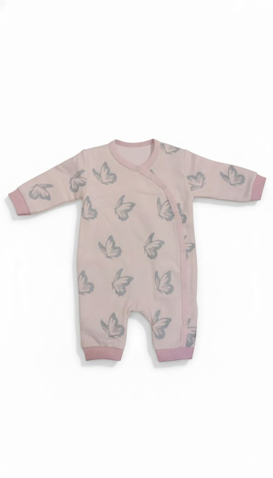 Butterfly Swirls Baby Kimono Romper