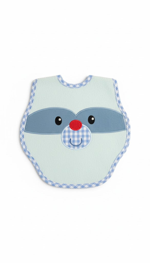 Baby bib with eyes blue