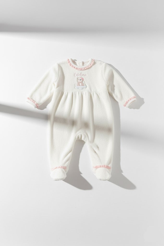 غطاء قدم مطرّز من الصوف الناعم | كيس نوم بيبي "غيمة مخملية حالمة"