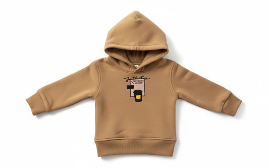"Confidence Loader" Baby Hoodie - Soft Cotton Brown Baby Wear