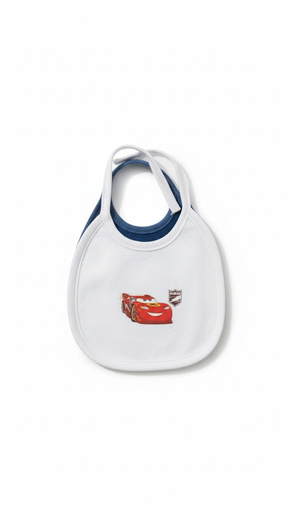 Cotton Print Bib White