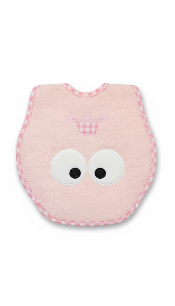 Baby Bib with eyes Pink