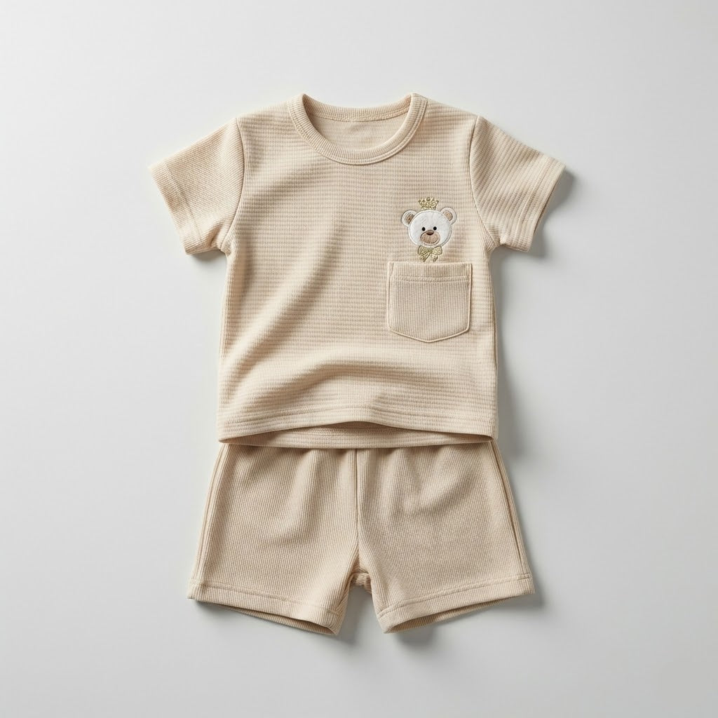 بيجامه بسكوته ساده بني