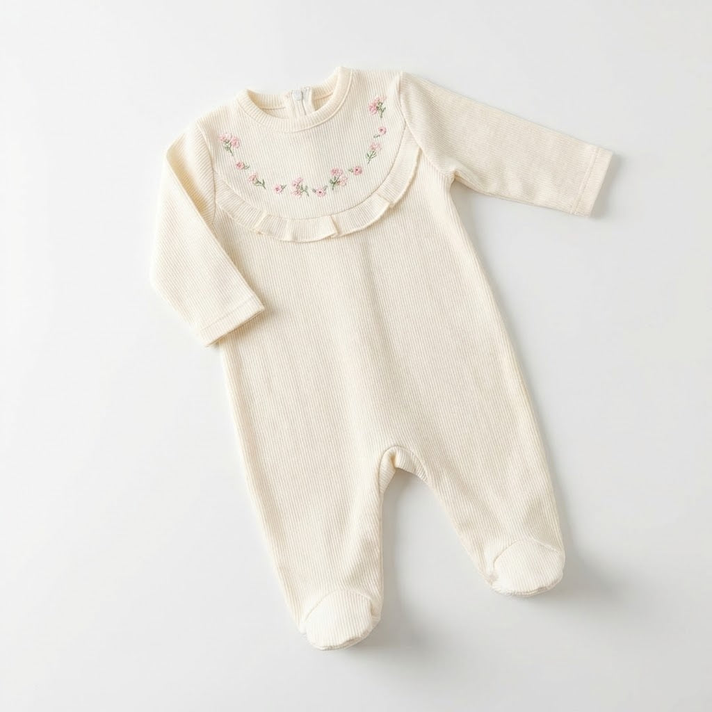 سالوبيت بسكوته كم مطرز ورده بيج