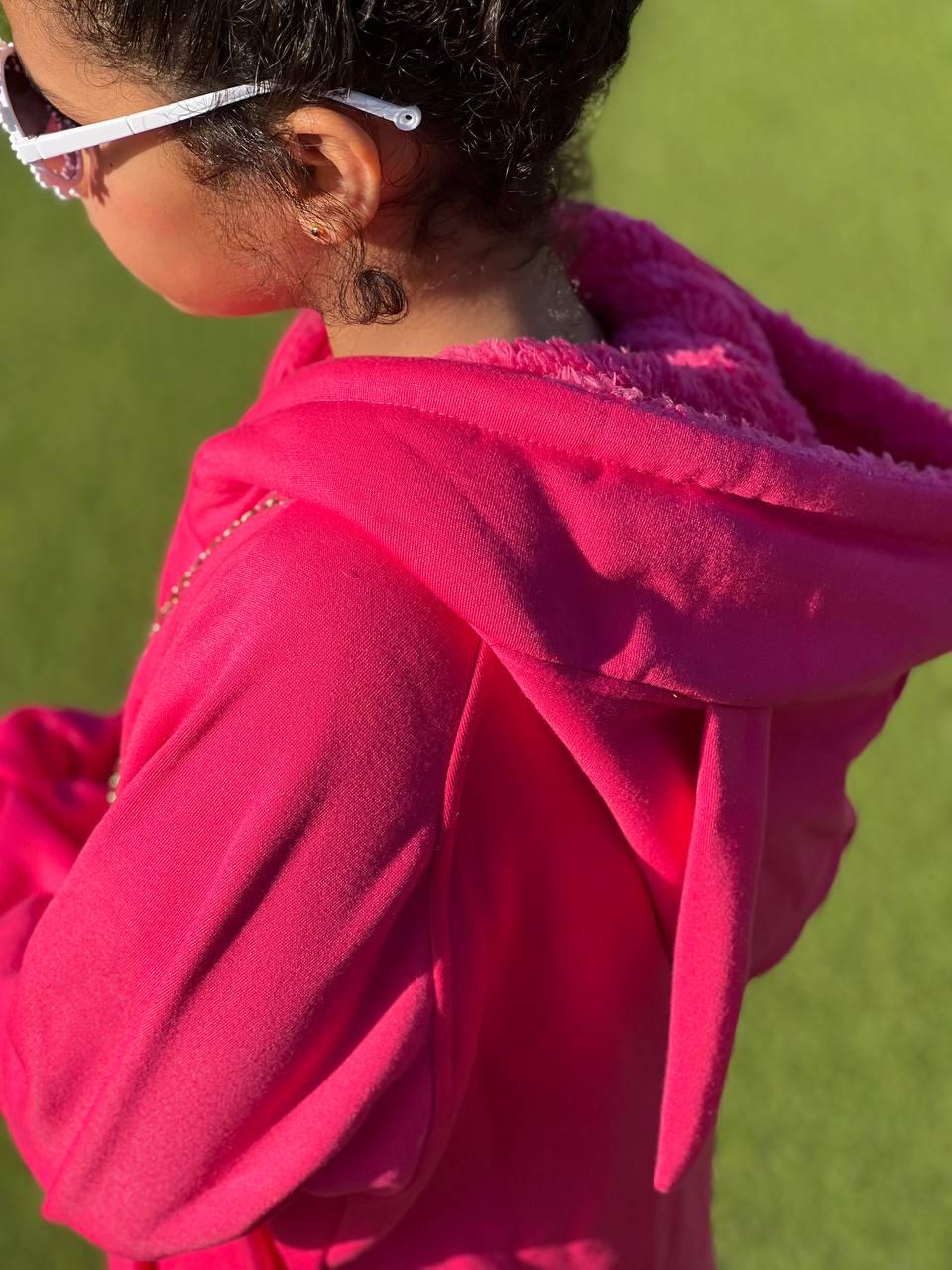Plush Pink Hoodie for Toddlers