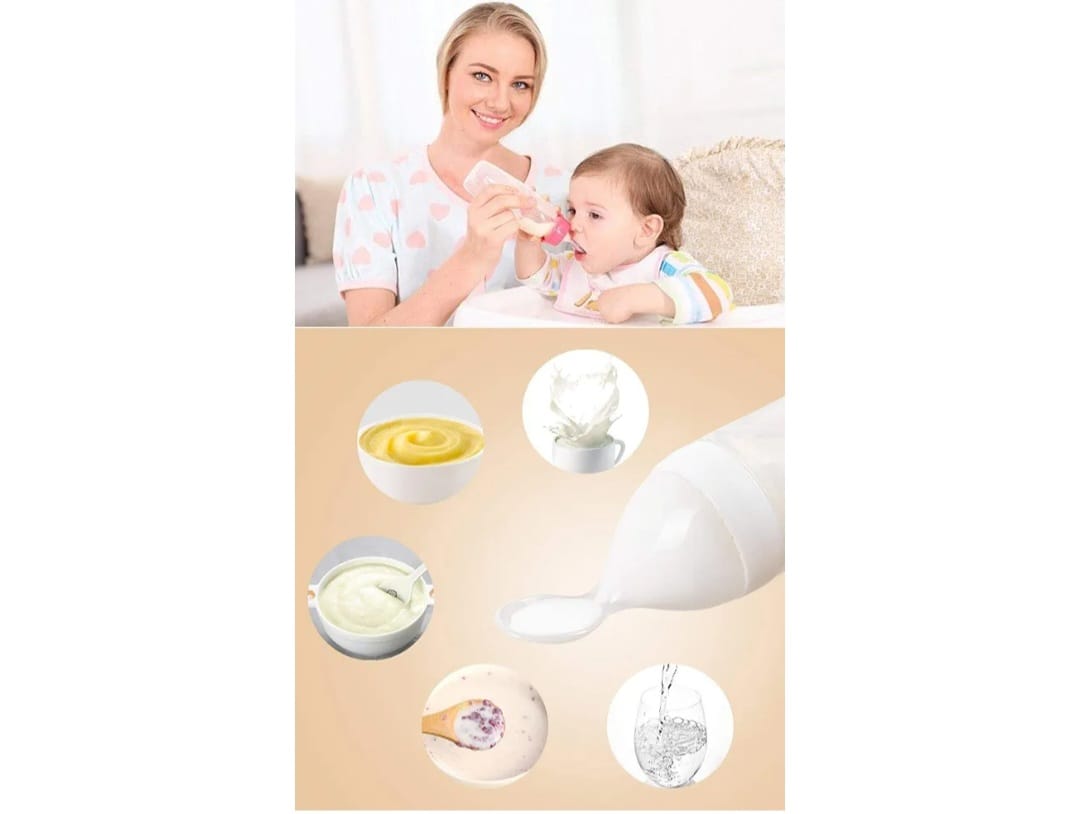 ببرونة بمعلقة للأطفال Baby food feeding bottle image 4