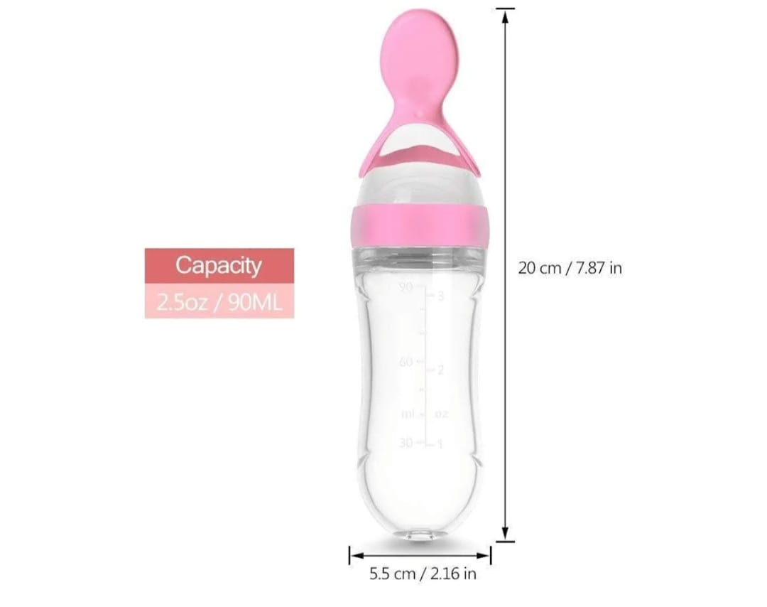 ببرونة بمعلقة للأطفال Baby food feeding bottle image 3