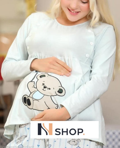 بيجامة حمل ماتشينج مع طفلك قطن image 3