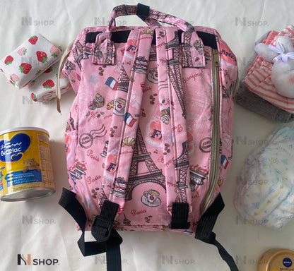 Mommy Baby Diaper bag Fashion multifunction Living Paris Pink image 4