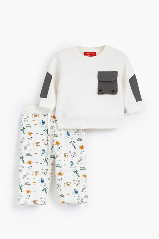 Round Printed Pajamas Set