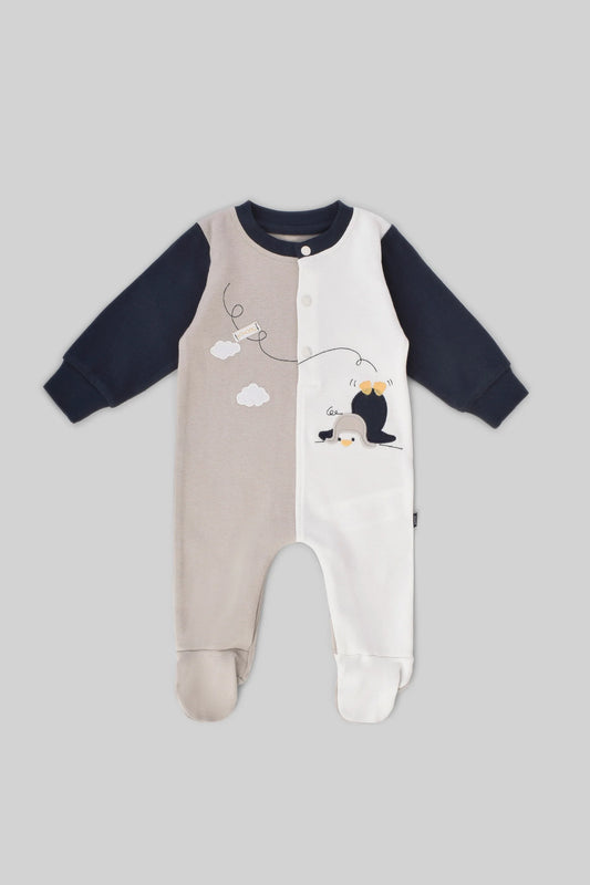 سالوبيت جونيور راوند ابيض في كحلي