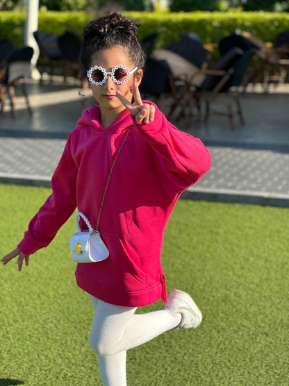 Plush Pink Hoodie for Toddlers