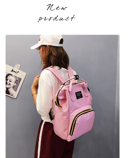 Mommy Baby Diaper bag Fashion multifunction Living Pink image 1