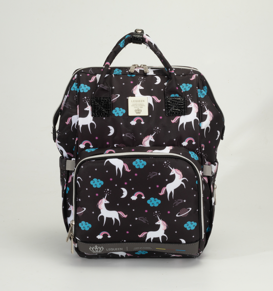 Lequeen Diamond 7TH Edition Waterproof Original mommy bag Uni Black - الجيل السابع الدايموند من ليكوين image 0