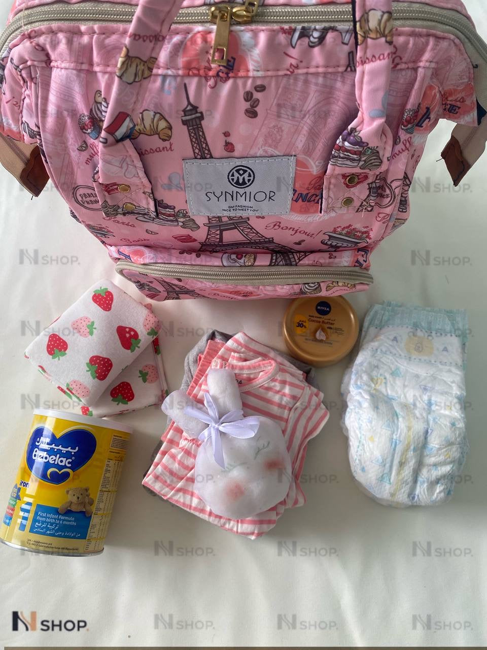 Mommy Baby Diaper bag Fashion multifunction Living Paris Pink image 3