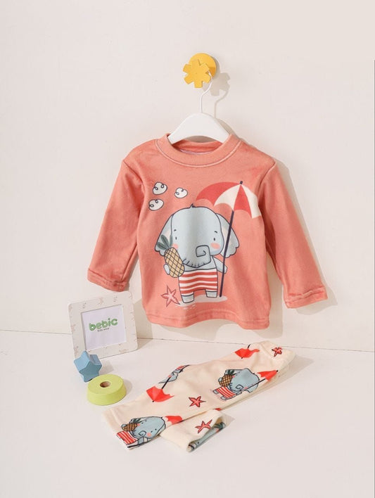 Bebic Elephant & Pineapple Long-Sleeve Set