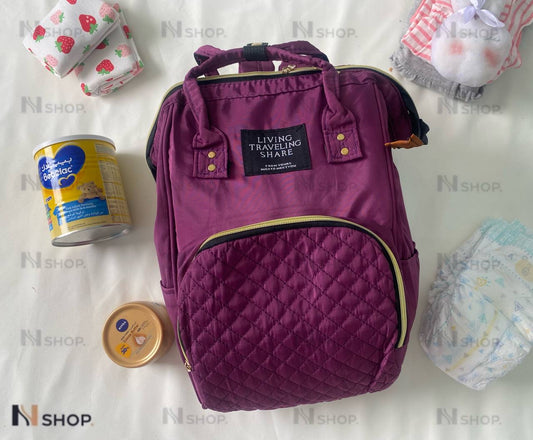 Mommy Baby Diaper bag Fashion multifunction Living high Purple image 0